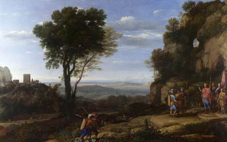 Claude Lorrain Landscape with David and the Three Heroes (mk17) Norge oil painting art